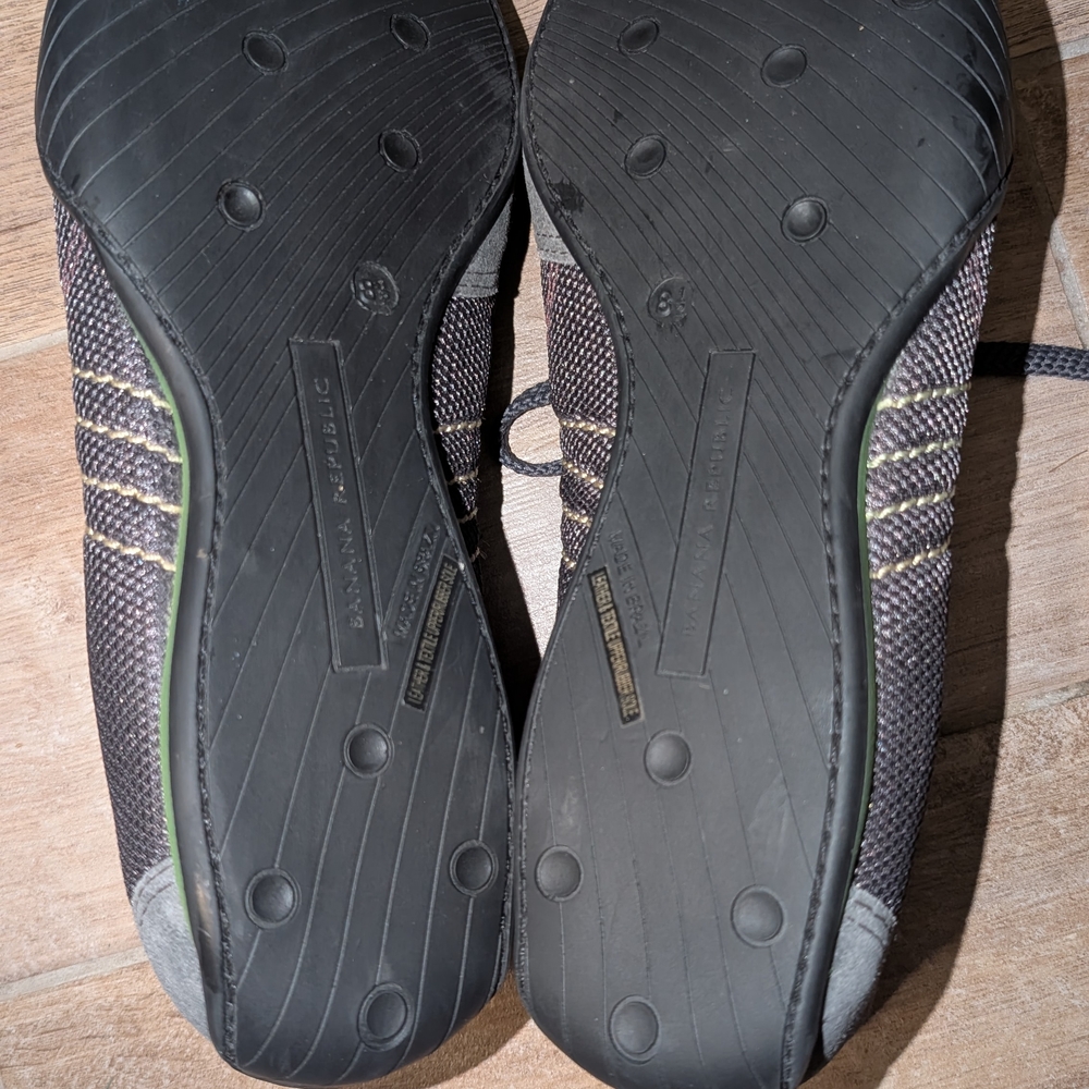 Banana Republic Green And Gray Sneakers With Knit Upper View 5